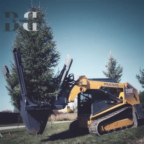 skid steer tree shovel|skid steer tree spade.